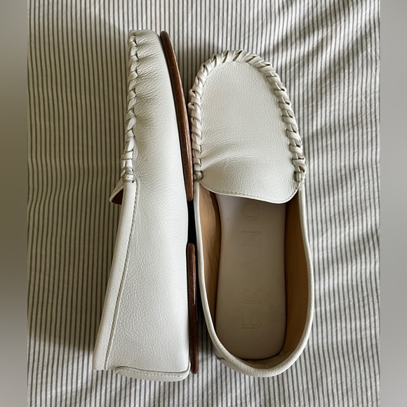 Dear Frances White Leather Driving Moccasin Loafer - Picture 2 of 4